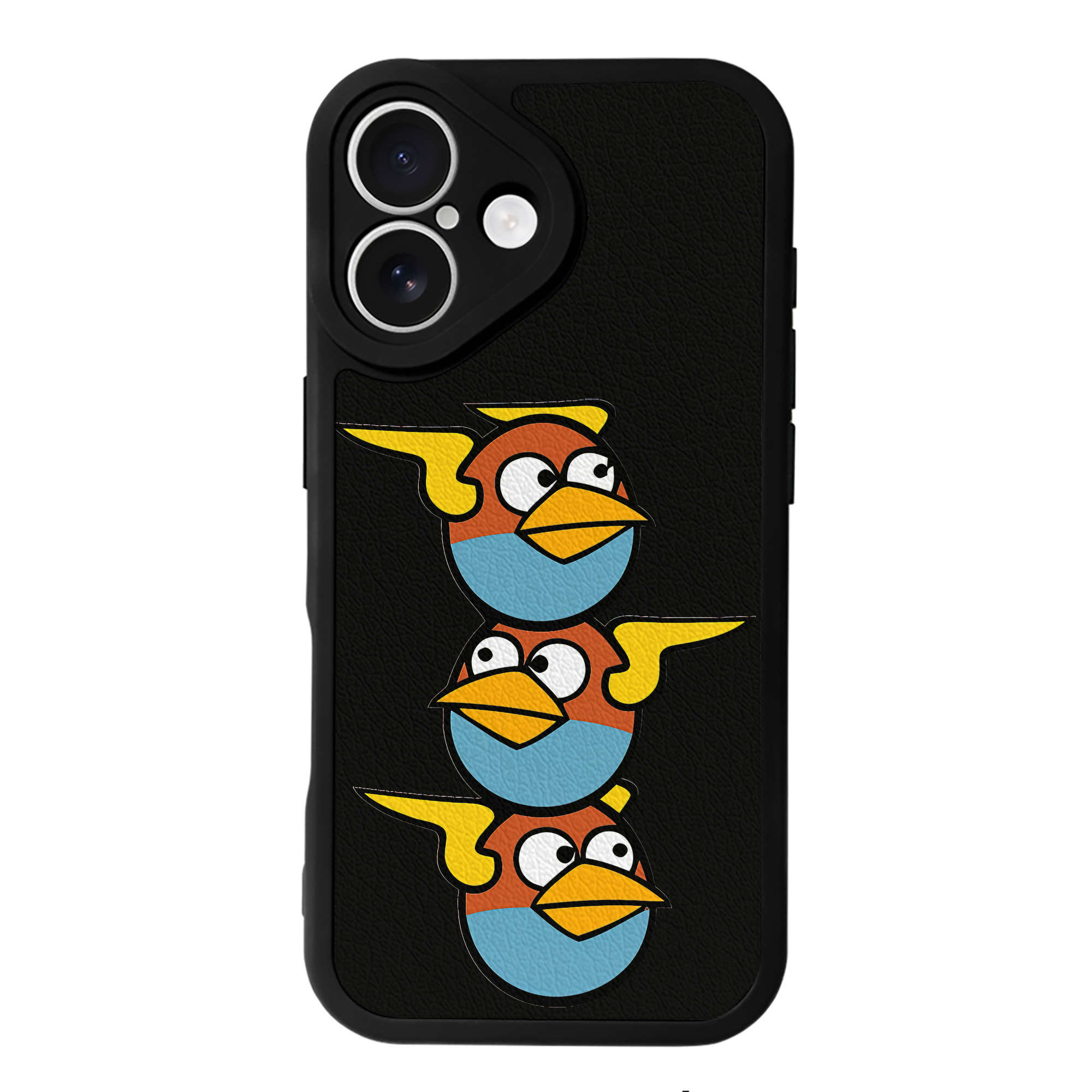 （画像用） Angry Birds アングリーバード 【iPhone 16シリーズ対応】シリコンスマホケース（レザー調） 材質：シリコン